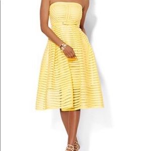 Strapless knee length dress